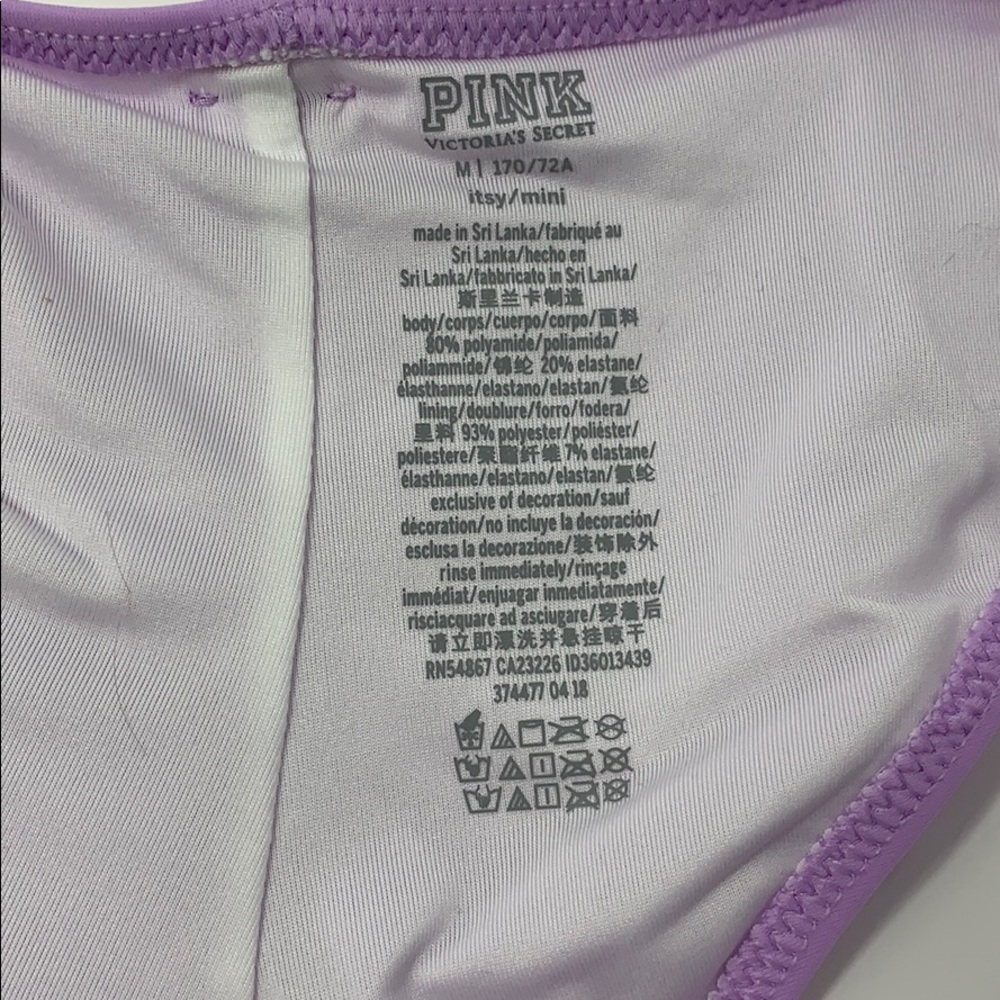 Pink Victoria’s Secret itsy mini ruched bikini Med - Picture 6 of 11
